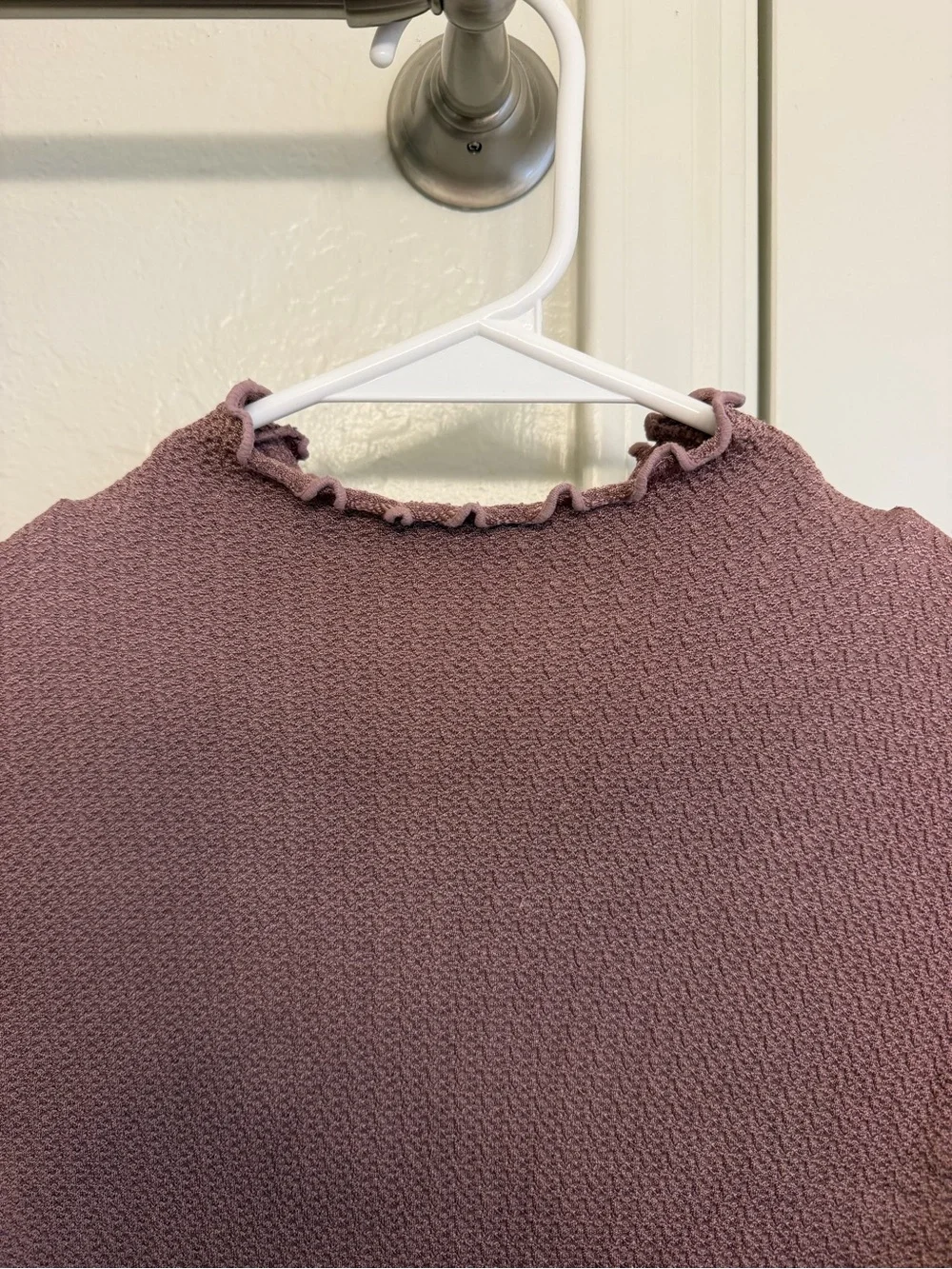 NWT Free People Make It a Mock Neck Bodysuit Dusty Rose Size M/L